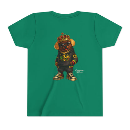Youth Tee — 'Lil King' Crowned Bear Graphic Shirt