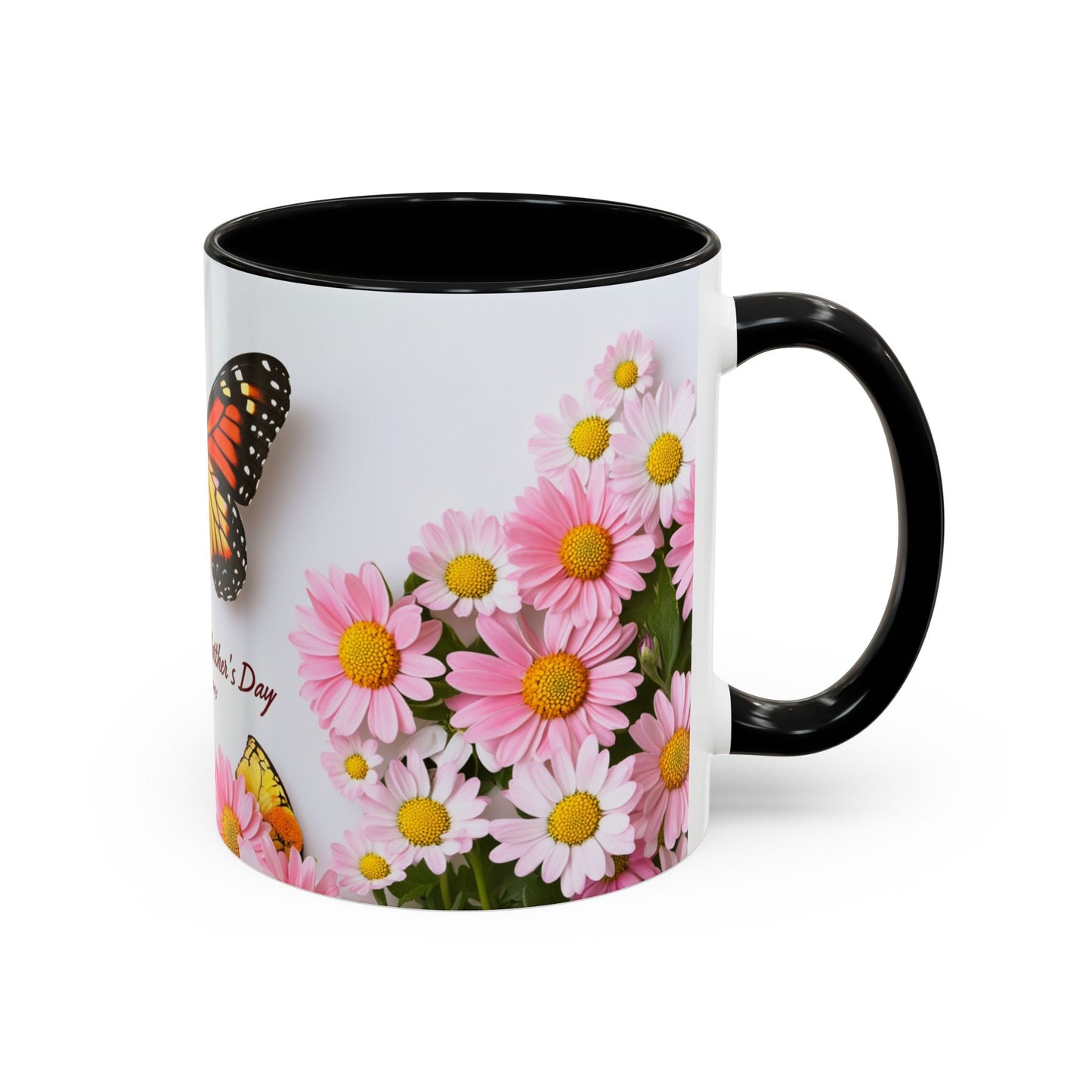 Mother's Day Butterfly Coffee Mug — "Happy Mother's Day" Floral 11/15oz Accent Mug