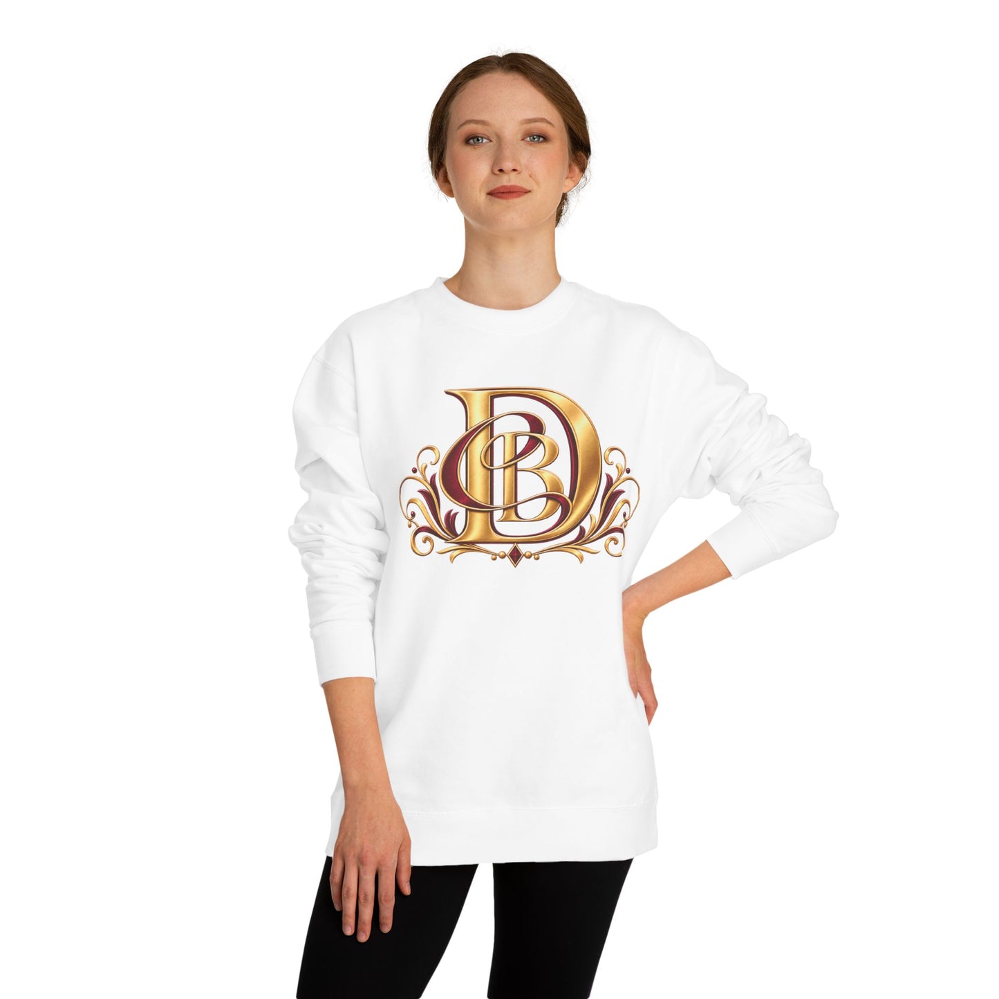 Monogram D Gold Ornate Crewneck Sweatshirt
