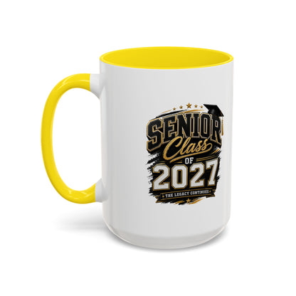 Senior Class of 2027 Accent Coffee Mug — Graduation Gift