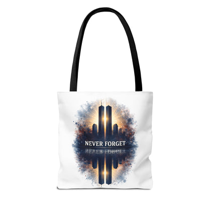 Never Forget Memorial Tote Bag — 9/11 Tribute Skyline All-Over Print