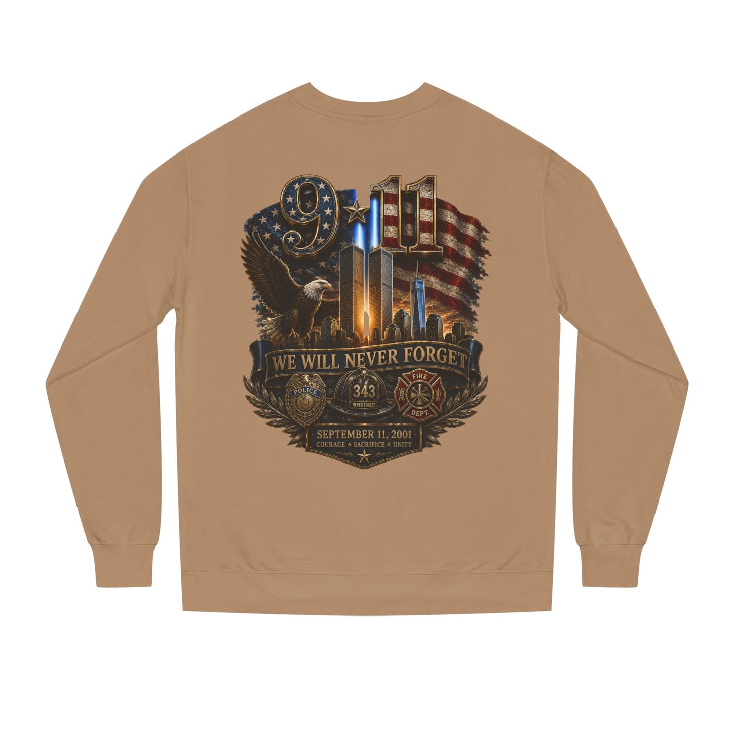 9/11 We Will Never Forget Memorial Sweatshirt