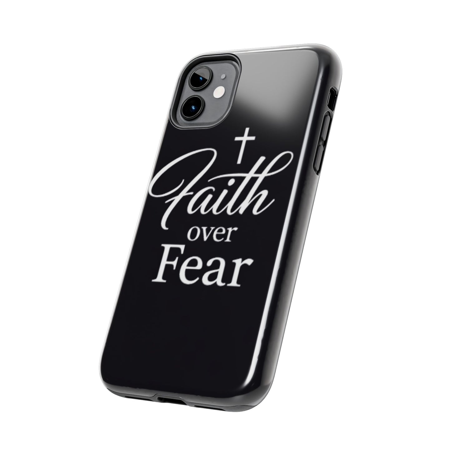 Faith Over Fear Tough Phone Case — Inspirational Christian Cross Phone Cover