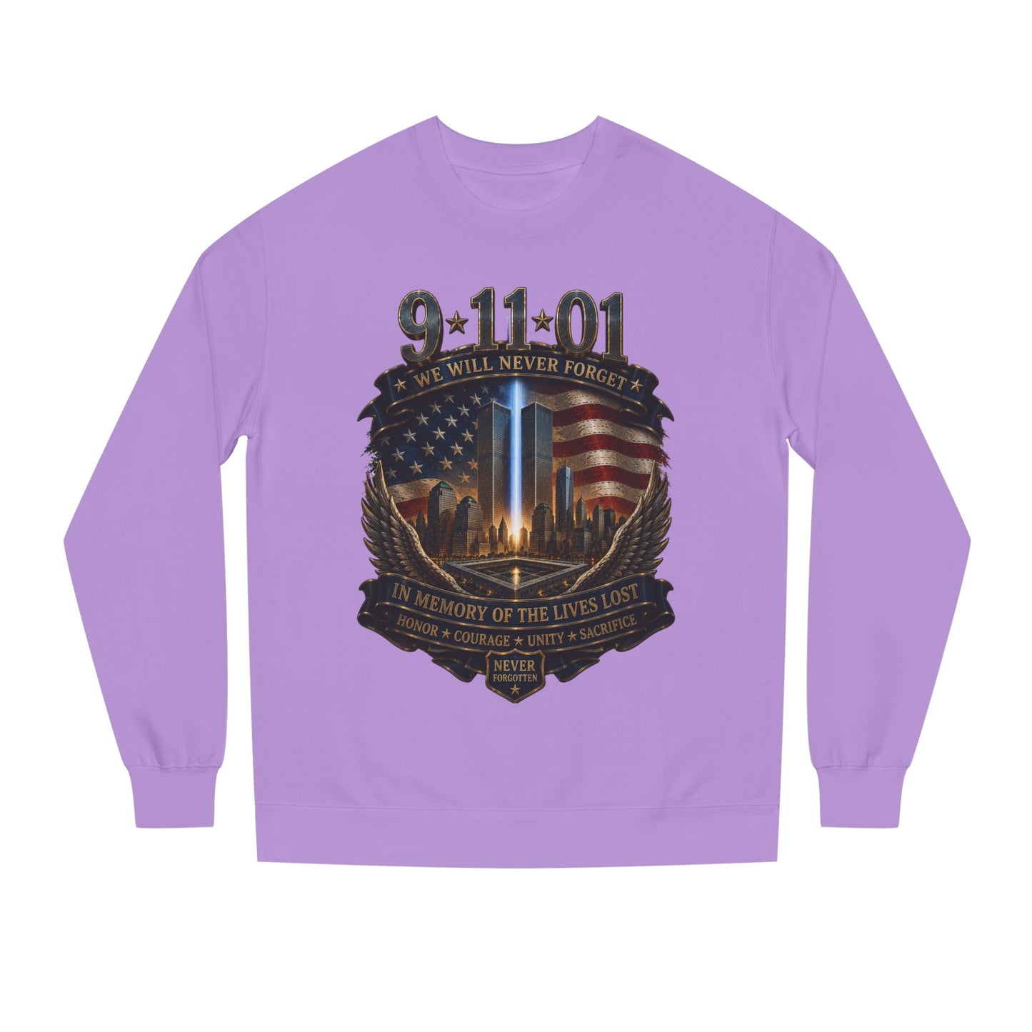 9/11 Never Forget Memorial Sweatshirt – In Memory of the Lives Lost