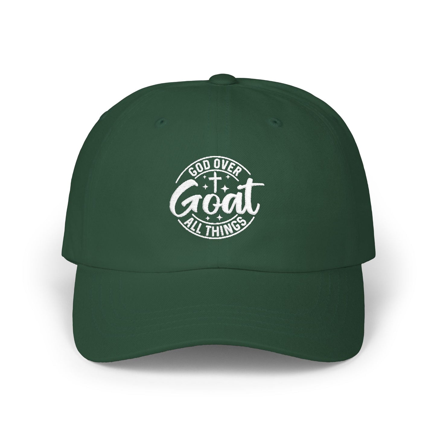 Dad Cap with Subtle Floral Mandala Embroidery — Minimal White Baseball Hat
