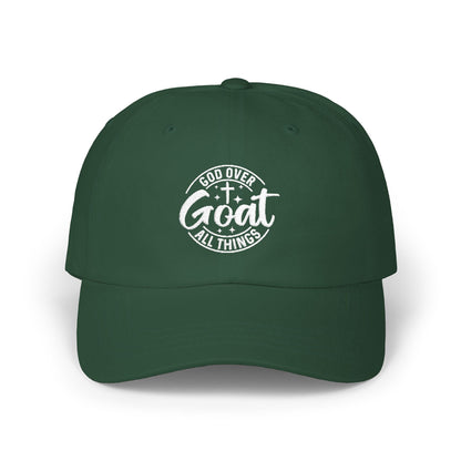 Dad Cap with Subtle Floral Mandala Embroidery — Minimal White Baseball Hat