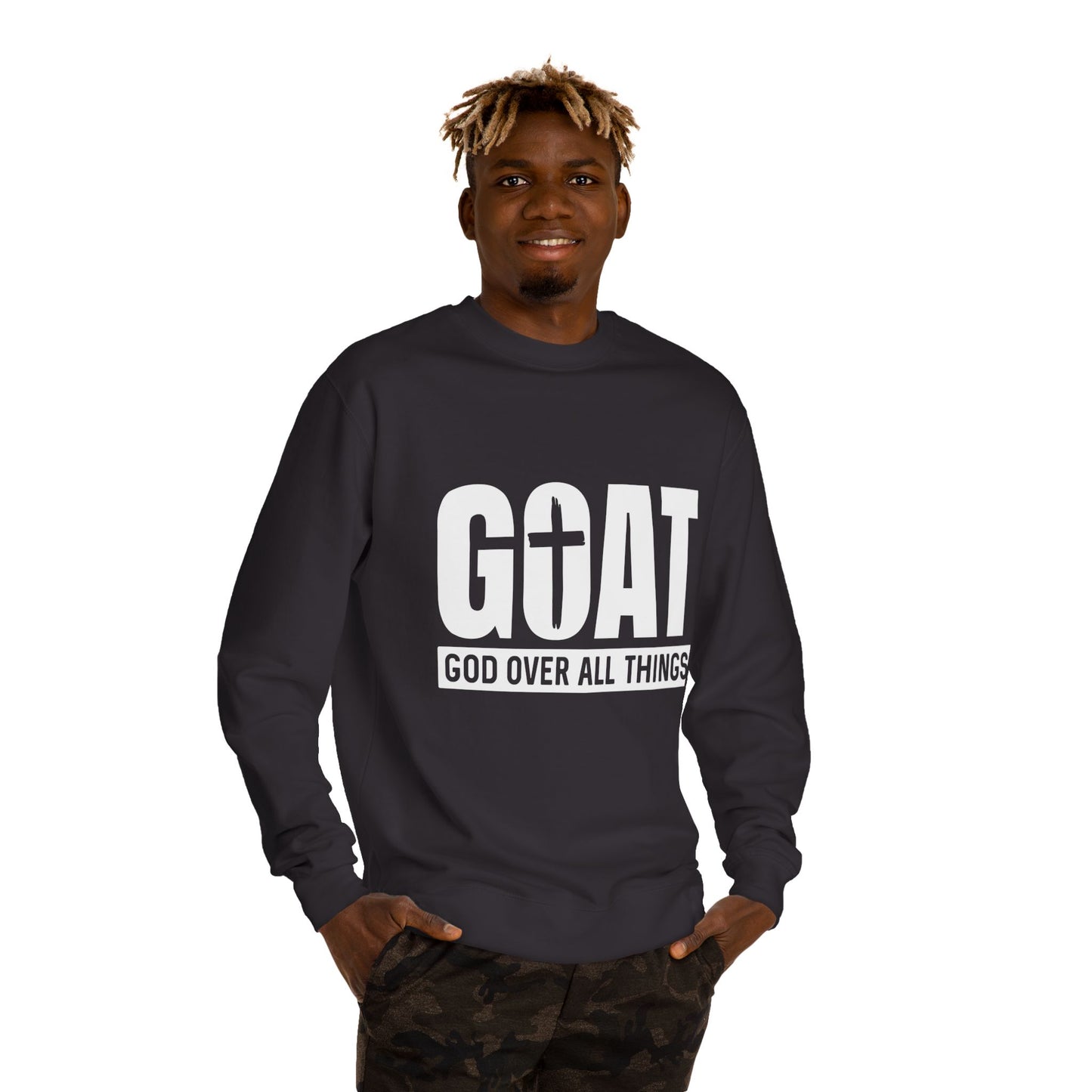 GOAT "God Over All Things" Sweatshirt — Christian Faith Crewneck