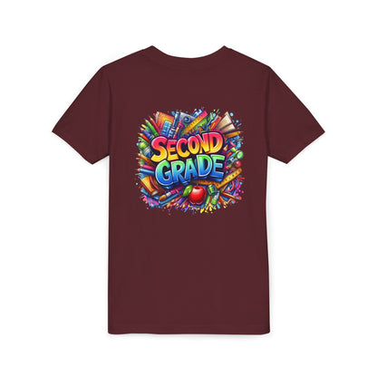 Second Grade Youth Tee — Colorful Back-to-School Kids T-Shirt
