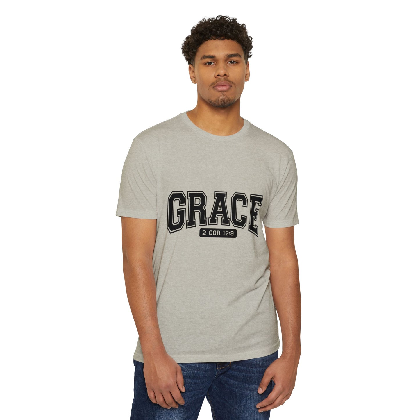Grace T-Shirt — Faith Graphic Tee ("GRACE" with 2 Cor 12:9)