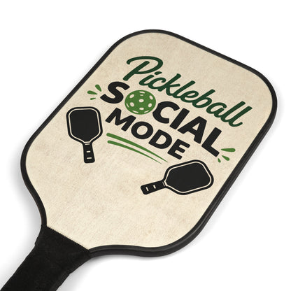 Pickleball Paddle Set – "Pickleball Social Mode" Wooden Paddles with Balls