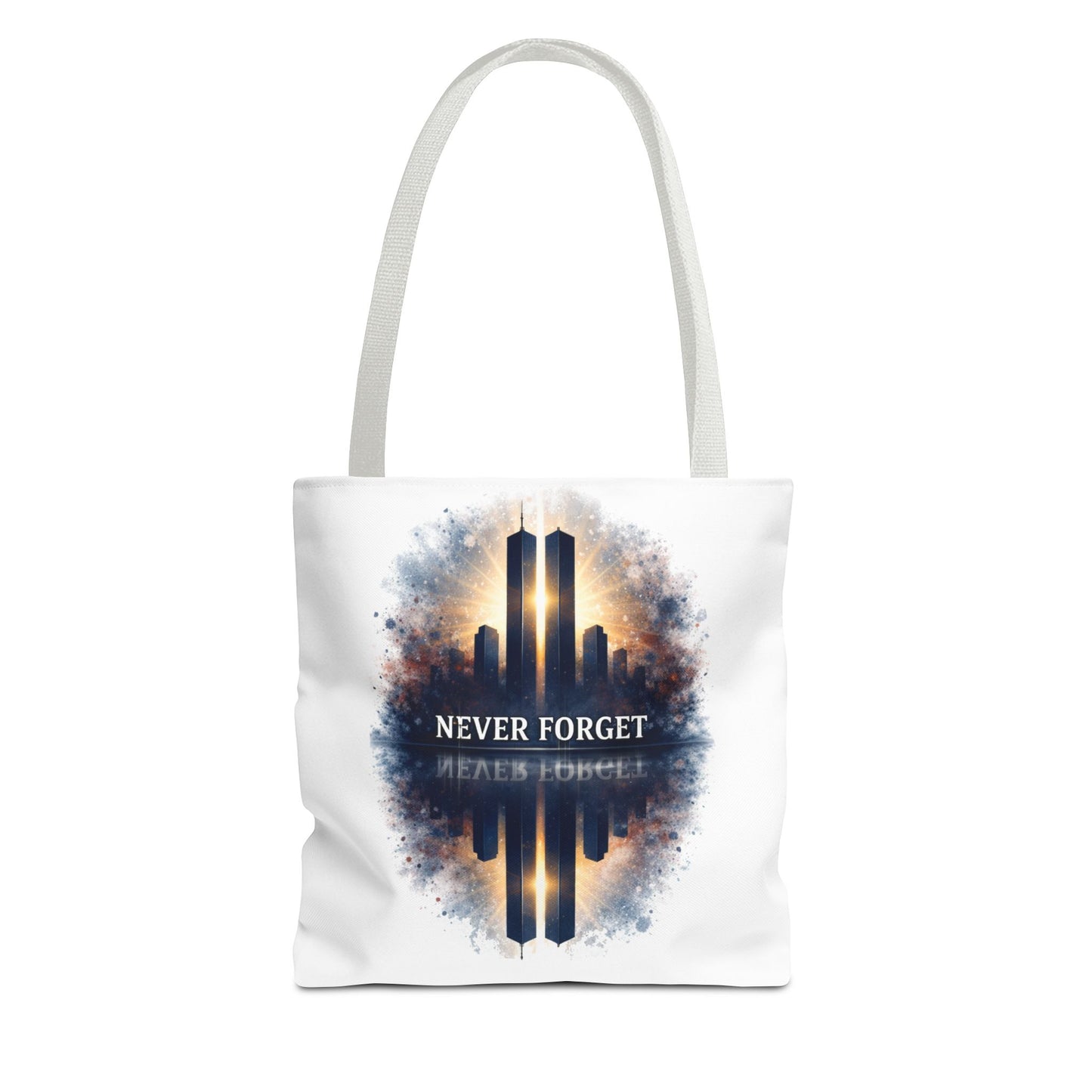 Never Forget Memorial Tote Bag — 9/11 Tribute Skyline All-Over Print