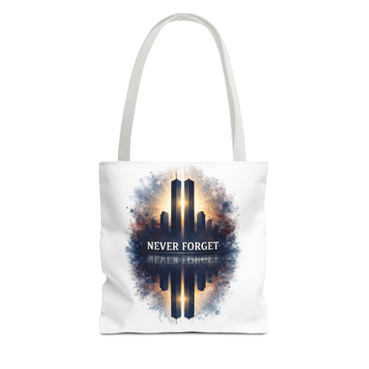 Never Forget Memorial Tote Bag — 9/11 Tribute Skyline All-Over Print