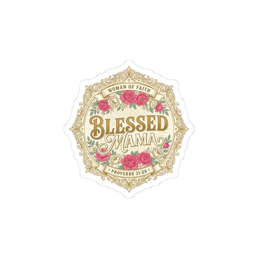 Blessed Mama Sticker | minimalist mom life, cool mom streetwear