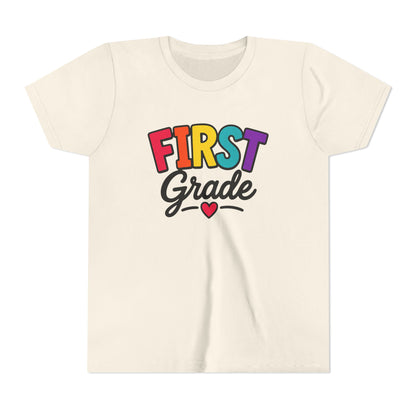 First Grade Youth T‑Shirt — Colorful Back-to-School Tee