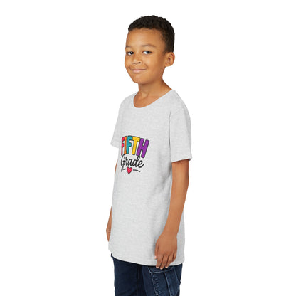 Fifth Grade Kids T‑Shirt – Colorful Back-to-School Tee with Heart