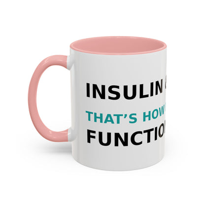 Christian Diabetes Coffee Mug – "Powered by Faith and a Little Bit of Insulin" Accent Mug (11/15oz)