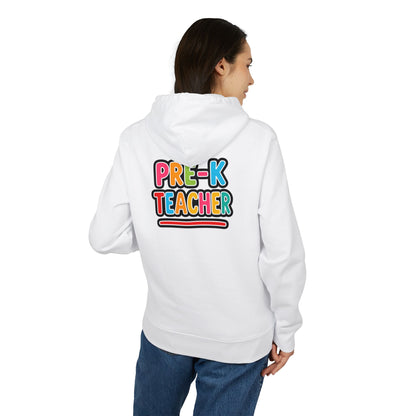 Pre-K Teacher Hoodie — Colorful Backprint Teacher Appreciation Gift