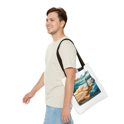 North Carolina Lighthouse Tote Bag — "From Mountains to Coast" Scenic Beach Tote