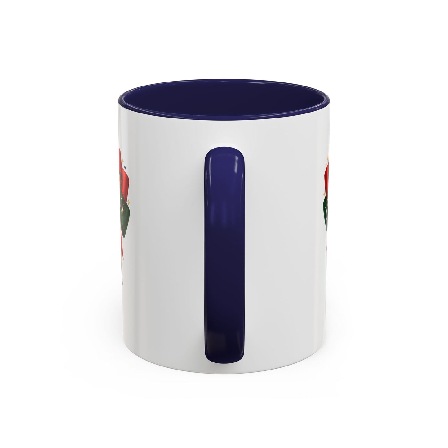 Juneteenth Ribbon Coffee Mug — Black/Red/Green Celebration Accent Mug