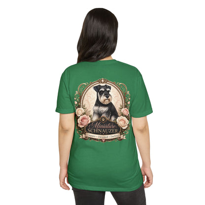 Miniature Schnauzer Floral Portrait T-Shirt