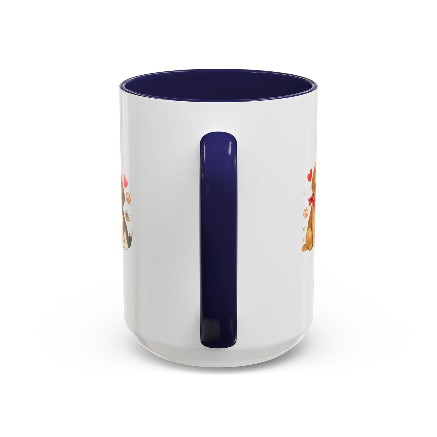 Dog Lover Accent Coffee Mug — “Love is a Four-Legged Word” Ceramic Gift