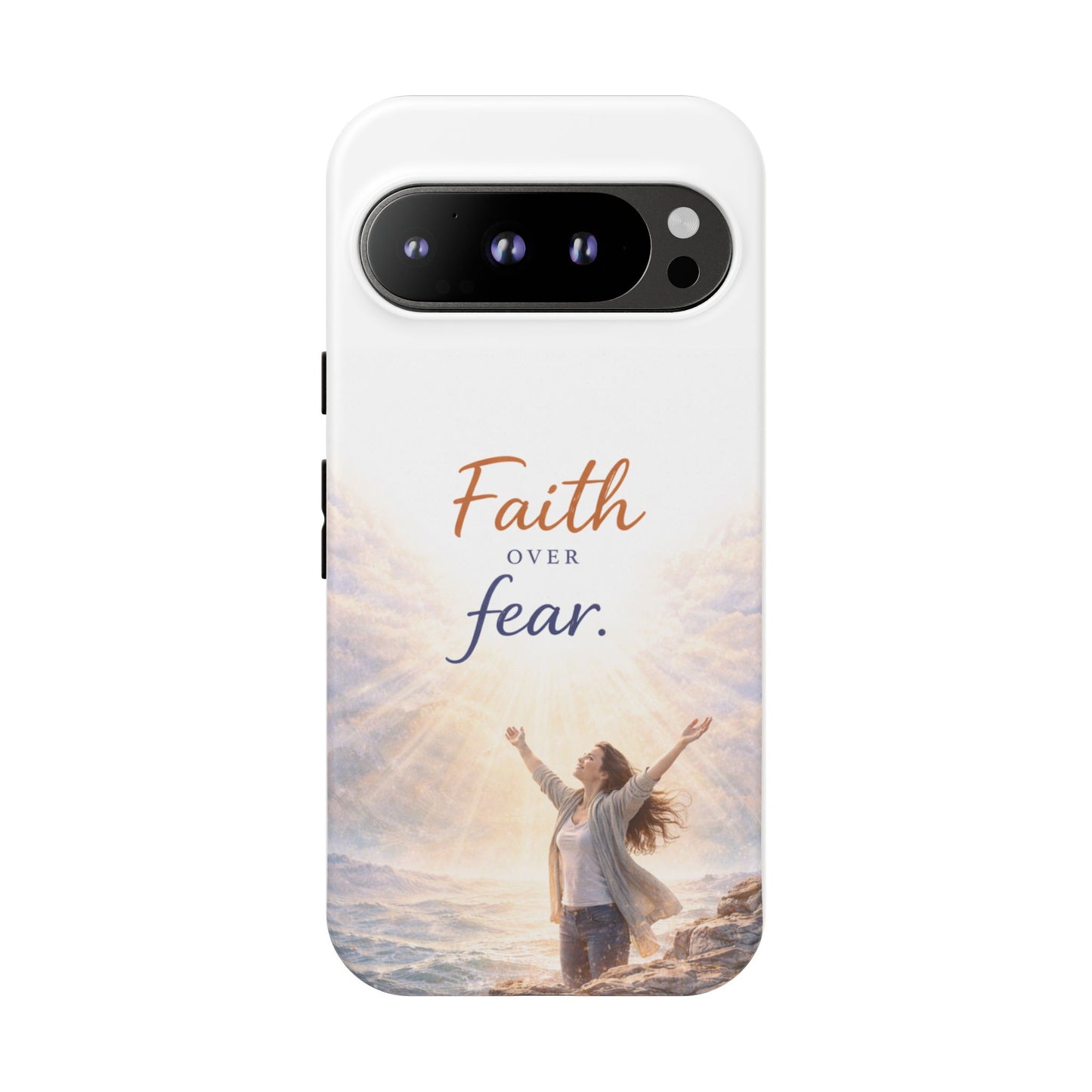 Faith Over Fear Phone Case — Inspirational Christian iPhone Cover