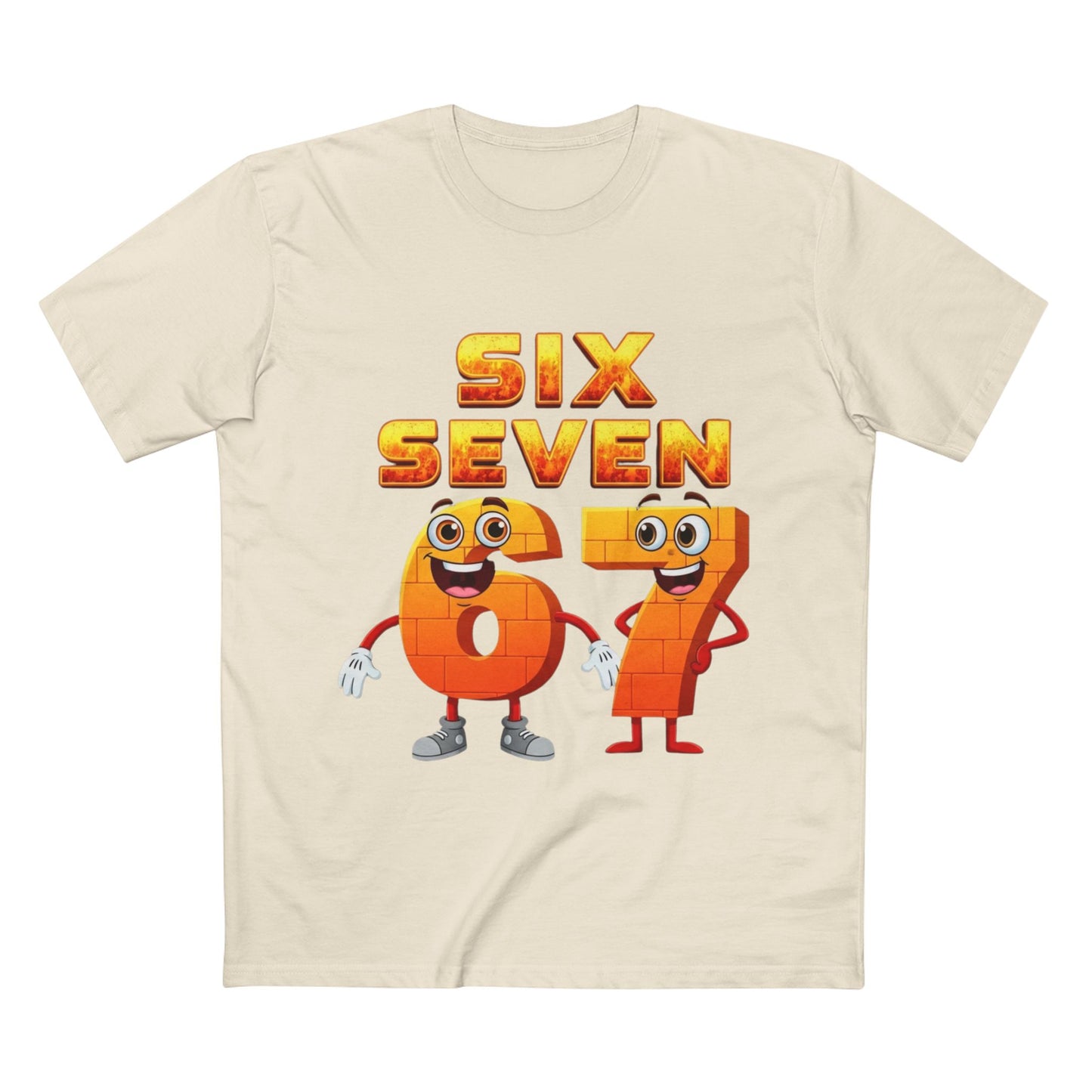 Six Seven 67 Cartoon Tee – Funny Number Graphic T-Shirt