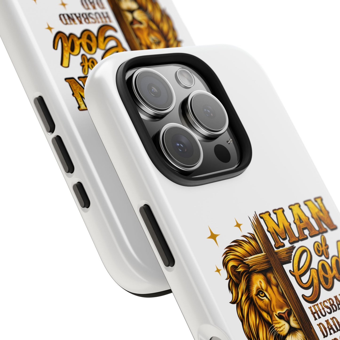 Man of God Lion Phone Case — ‘Man of God’ Christian Protector Dad Gift