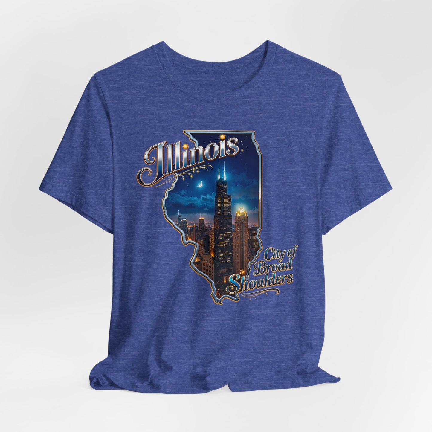 Illinois State Tee — 'City of Broad Shoulders' Chicago Skyline T-Shirt