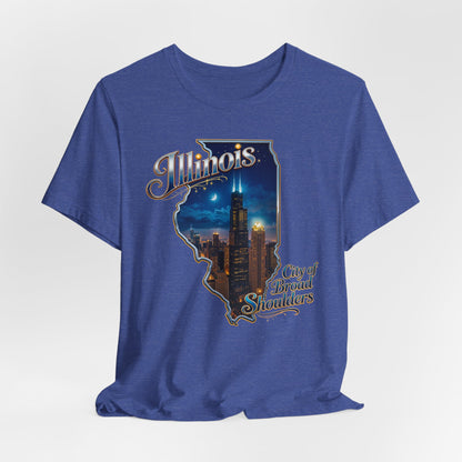 Illinois State Tee — 'City of Broad Shoulders' Chicago Skyline T-Shirt