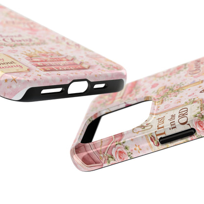 Anchored In Christ Phone Case | Christian floral iPhone Case
