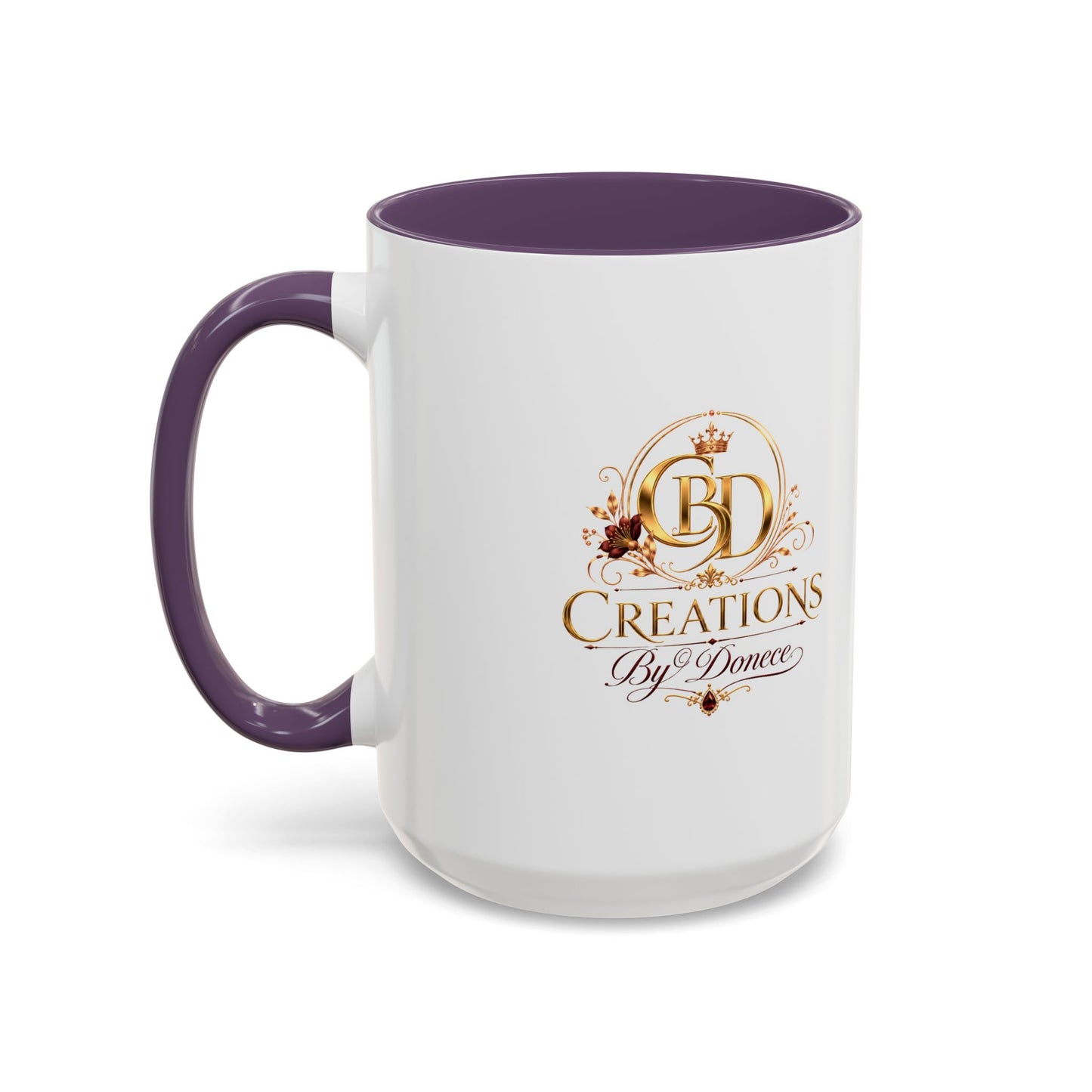 Accent Coffee Mug — Creations By Donece Logo Ceramic Mug (11/15 oz)