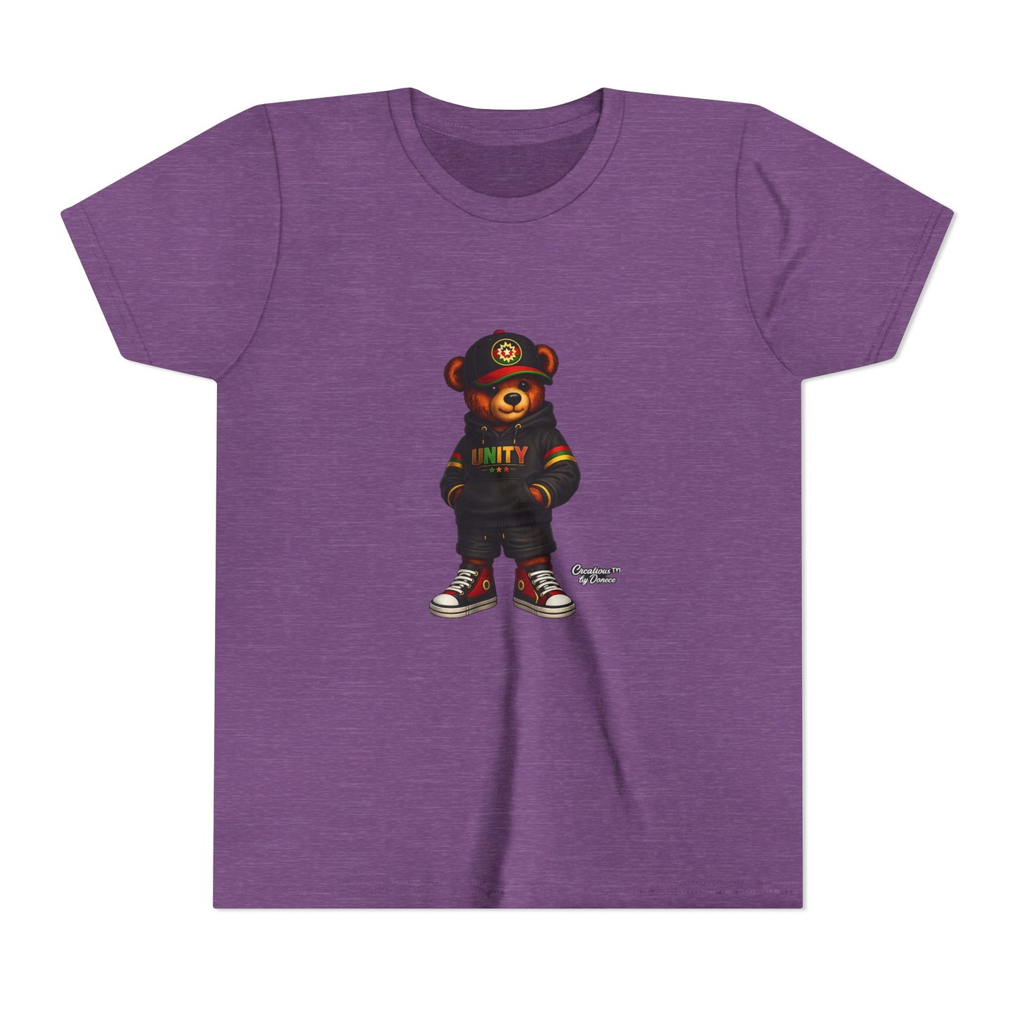 Youth T‑Shirt — Cool Bear Graphic Tee with 'UNITY' Hoodie Design