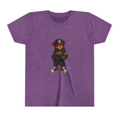 Youth T‑Shirt — Cool Bear Graphic Tee with 'UNITY' Hoodie Design