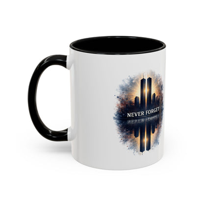 Never Forget 9/11 Memorial Accent Coffee Mug (11/15oz)