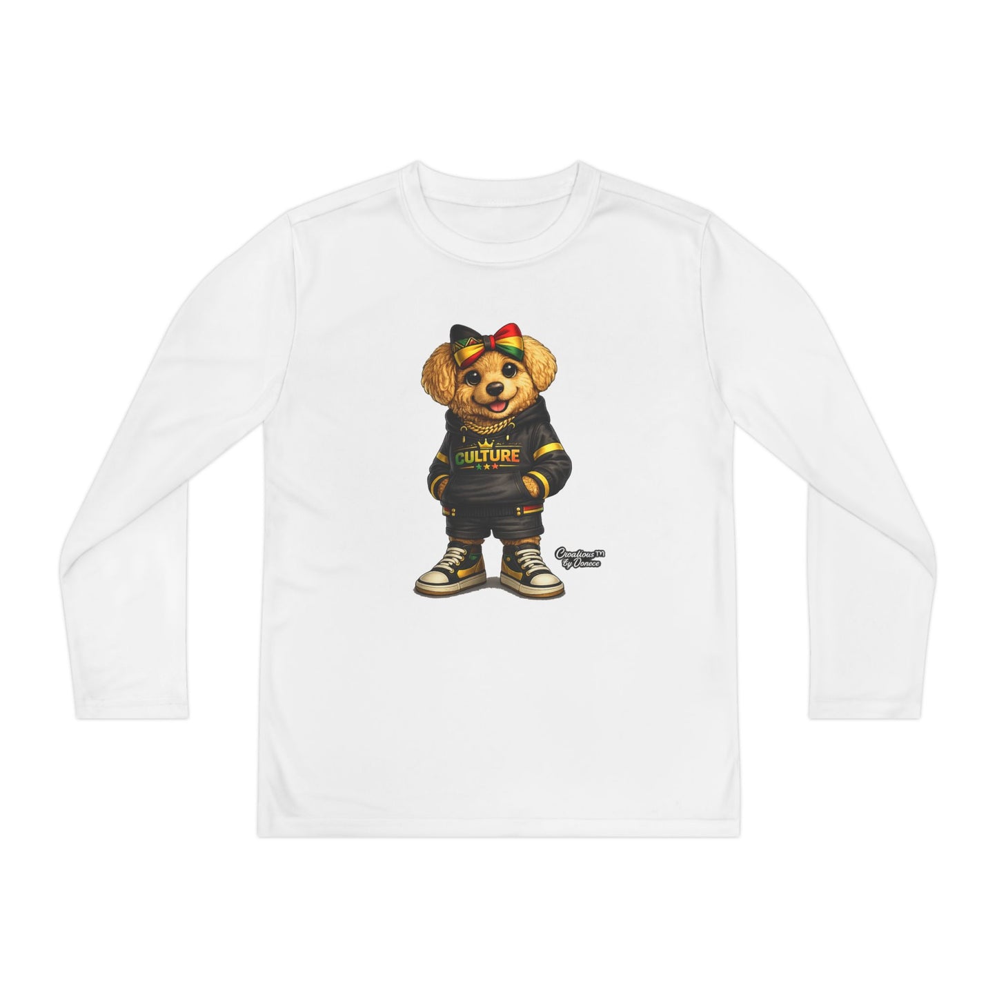 Kids Teddy Bear Graphic Long Sleeve Tee — 'Future' Hoodie Design