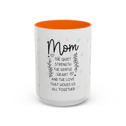 Mom Floral Coffee Mug — "Mom: The Quiet Strength..." Sentimental Mother's Day Gift (11/15oz)