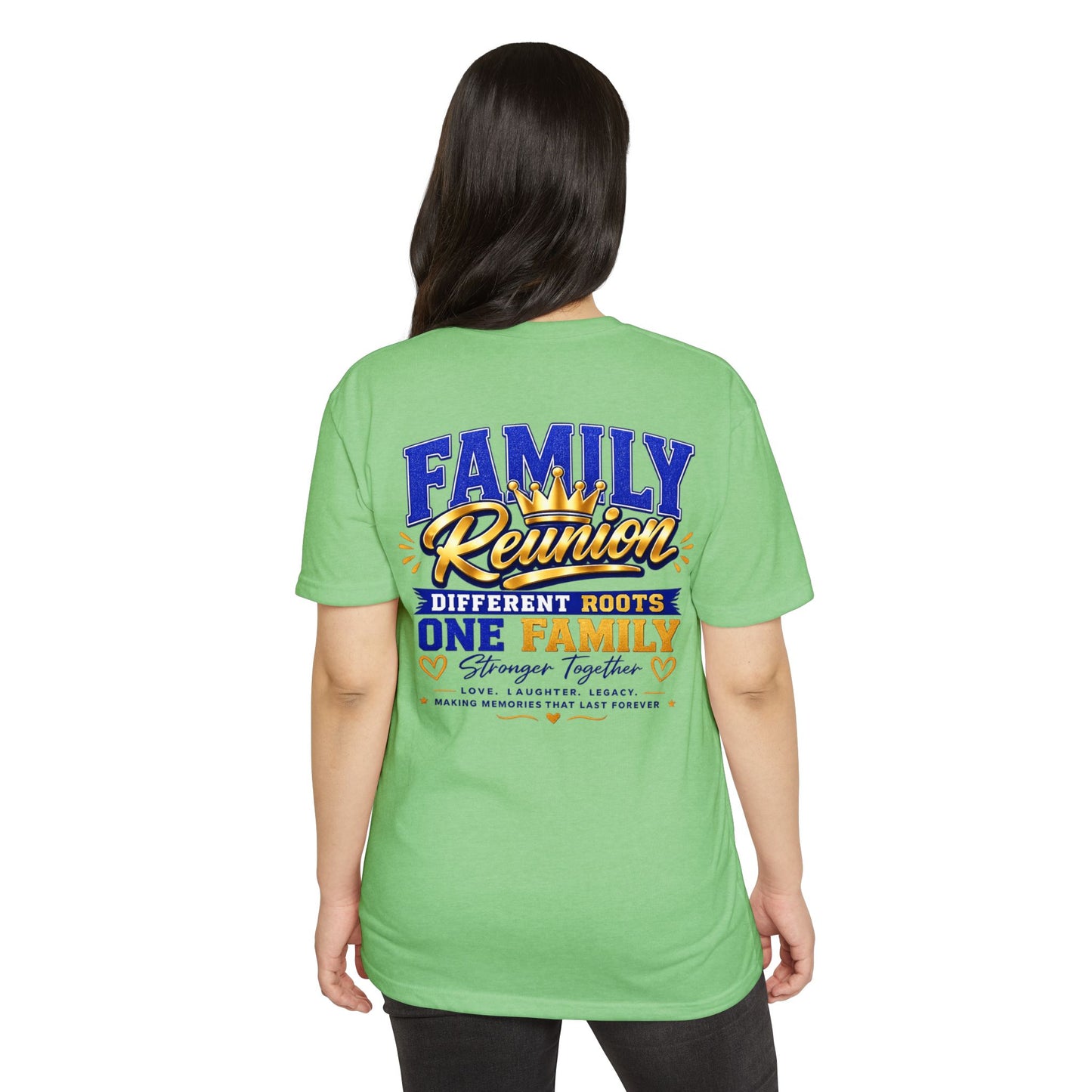 Family Reunion T-Shirt — "Family Reunion: Different Roots One Family" Keepsake Tee