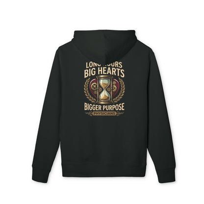Nurse Hourglass Hoodie — Long Hours, Big Hearts, Bigger Purpose