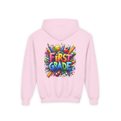First Grade Kids Hoodie – Colorful Back-to-School Sweatshirt