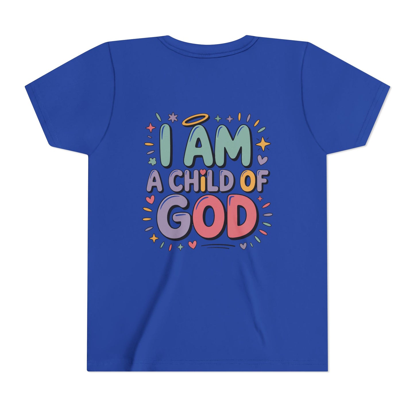 I Am A Child of God Youth Tee — Cute Pastel Christian Kids T-Shirt