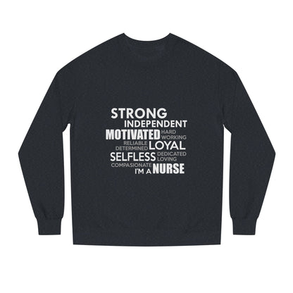 Nurse Word Cloud Sweatshirt — Strong Independent Motivated Loyal Selfless