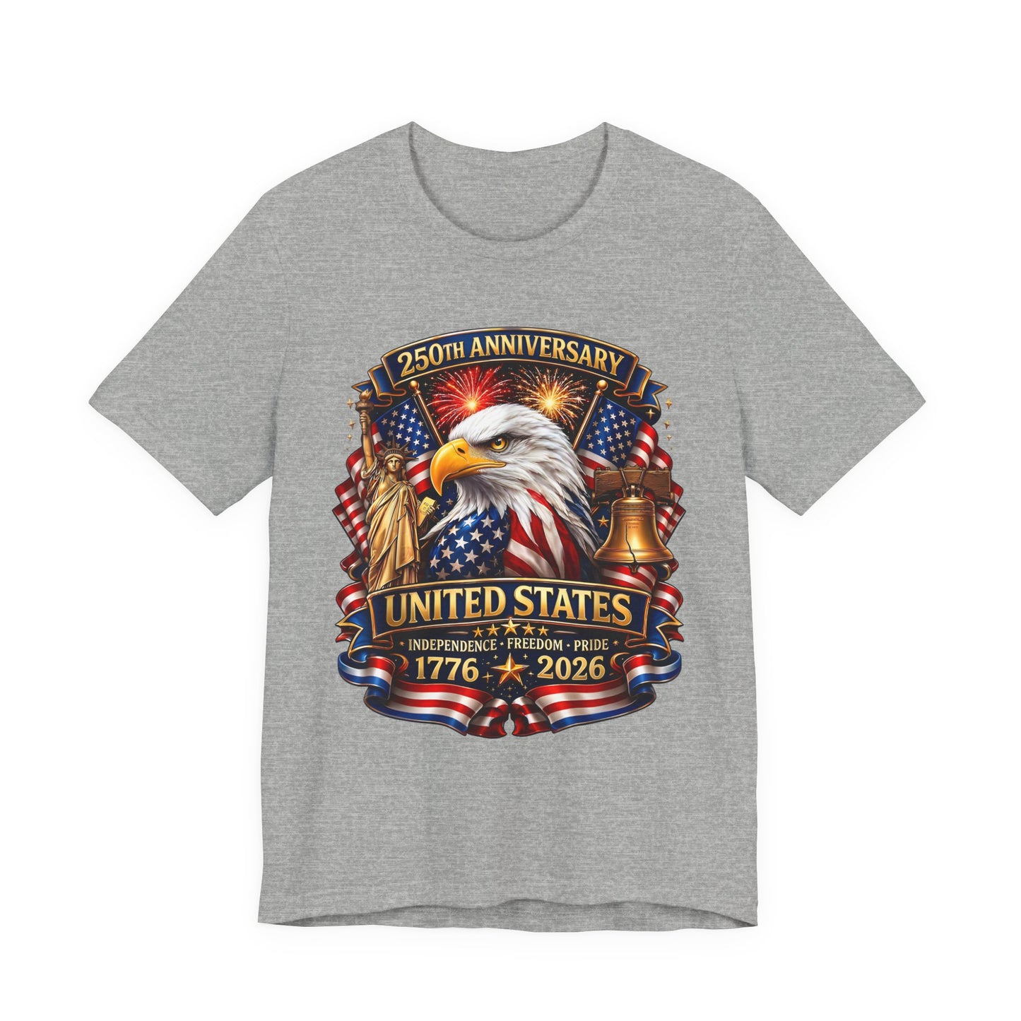 Independence 250th Eagle T-Shirt – United States 1776-2026 Centennial Graphic Tee