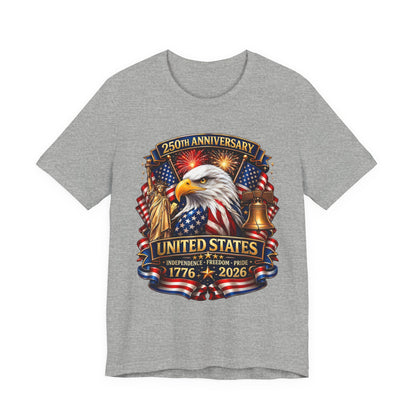 Independence 250th Eagle T-Shirt – United States 1776-2026 Centennial Graphic Tee