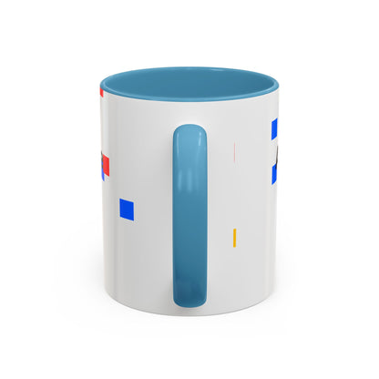 Autism Acceptance Accent Coffee Mug – Colorful Puzzle Square Design (11/15 oz)