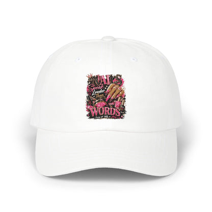 Classic Dad Cap — Floral Leopard "Love Words" Embroidered Baseball Hat