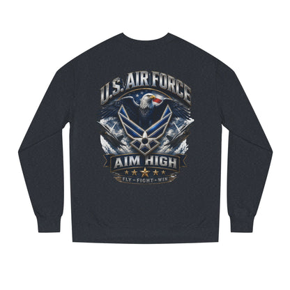 Air Force Crewneck Sweatshirt — "U.S. Air Force Aim High" Military Logo Pullover
