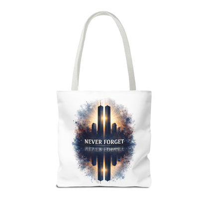 Never Forget Memorial Tote Bag — 9/11 Tribute Skyline All-Over Print