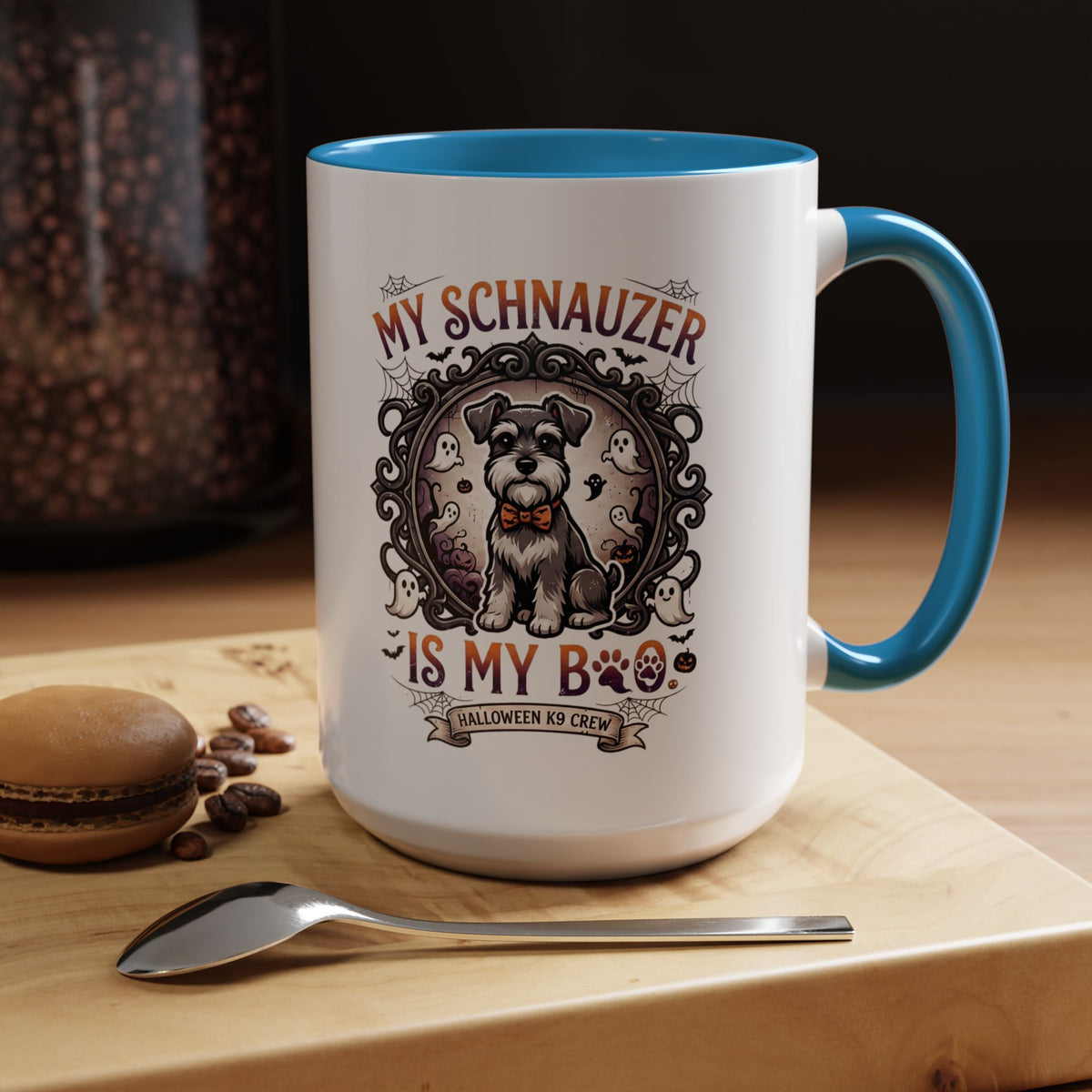 My Schnauzer Is My Boo Coffee Mug — Halloween Dog Lover Accent Mug