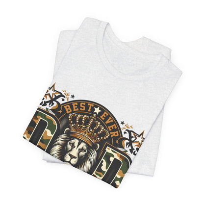 Dad The King Lion Crown T-Shirt — Best Ever Dad Camo Design